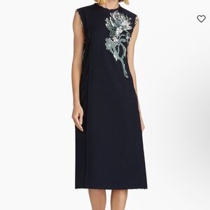 Jason wu floral midi shift embroidered dress size 2